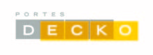 Logo de l'entreprise Portes Decko, fournisseur de portes patio chez Fenêtres Élite.